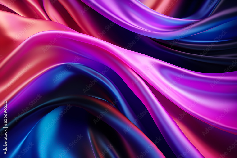Fototapeta premium abstract background of colored silk or satin fabric with some smooth folds