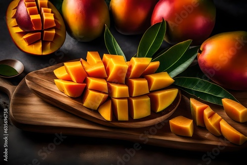 a sliced mango, © Fatima