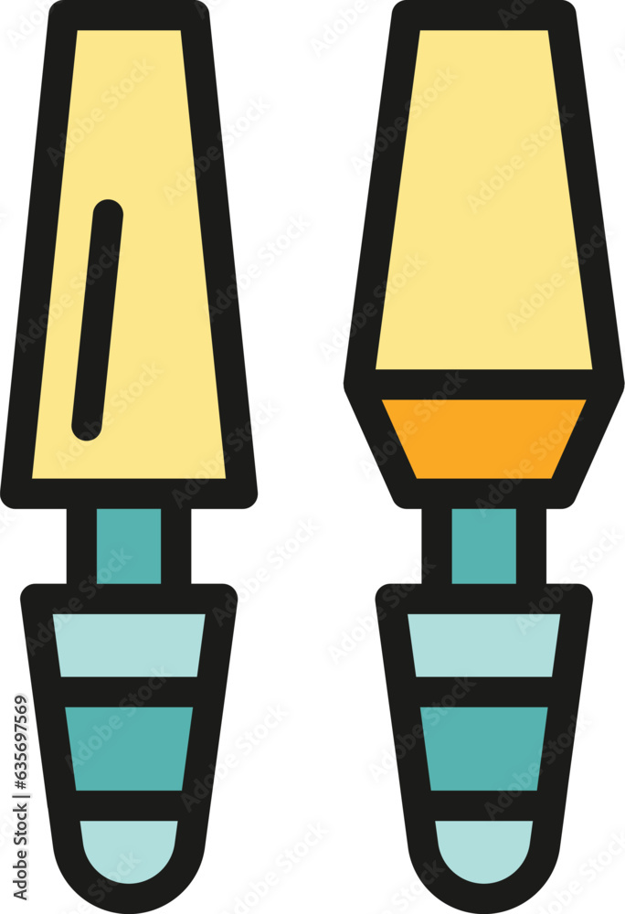 Digital pencil icon outline vector. Edit tool. Data interface color flat Digital pencil icon outline vector. Edit tool. Data interface color flat