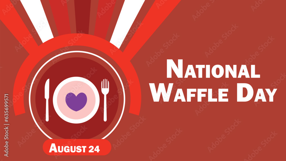 National Waffle Day vector banner design. Happy National Waffle Day modern minimal graphic poster illustration. National Waffle Day vector banner design. Happy National Waffle Day modern minimal graphic poster illustration.
