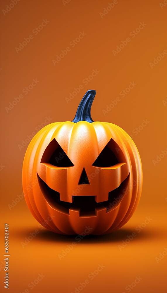 3d Jack-o-Lantern on plain background 3d Jack-o-Lantern on plain background