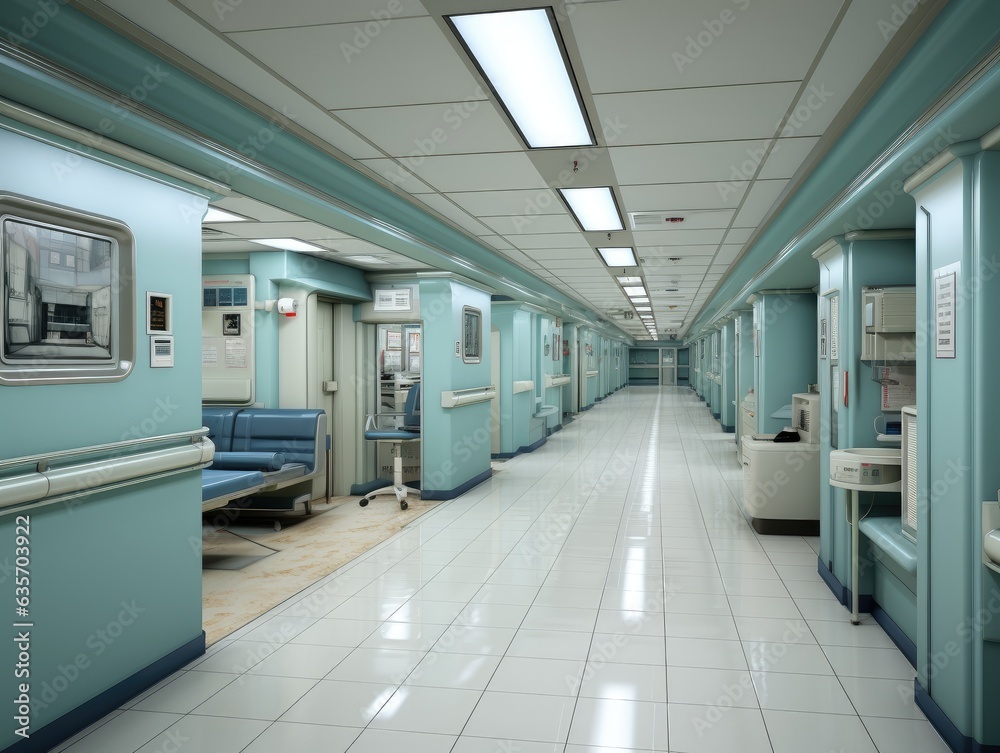 Bright Hospital Corridor