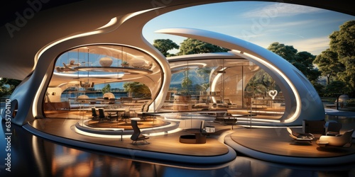 Futuristic Curved Office Design