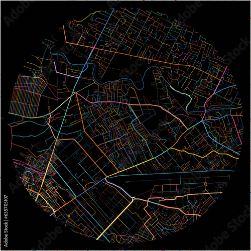 Colorful Map of Port-au-Prince, Ouest with all major and minor roads.
