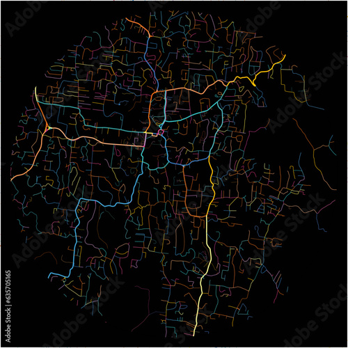 Colorful Map of Mandeville, Saint James with all major and minor roads.