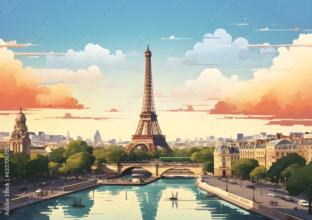 Fototapeta premium Enchanting Paris: Captivating Moments in the City of Lights