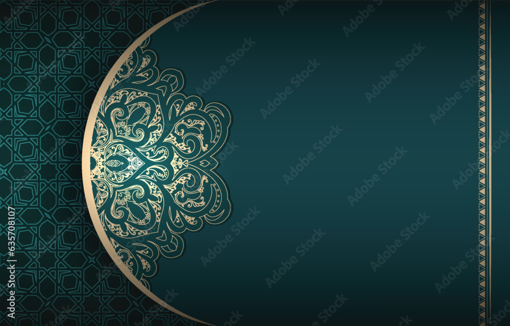 Luxury Green Mandala Ornament Background Luxury Green Mandala Ornament Background