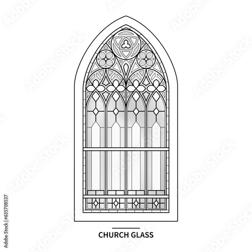 One stained glass church window.