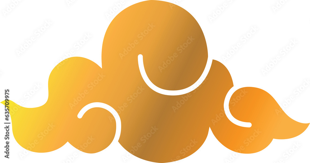 Digital png illustration of yellow cloud on transparent background Digital png illustration of yellow cloud on transparent background