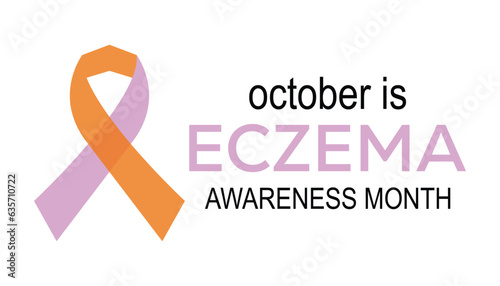 October is Eczema Awareness Month.greeting card, poster with background. Vector illustration design