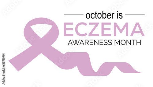 October is Eczema Awareness Month.greeting card, poster with background. Vector illustration design