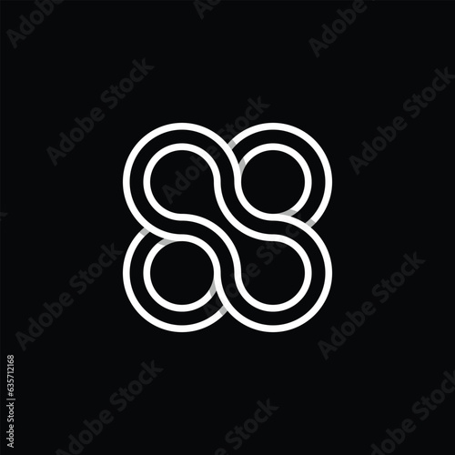 Infinite Infinity Number 88 Logo Vector Logo Line Outline