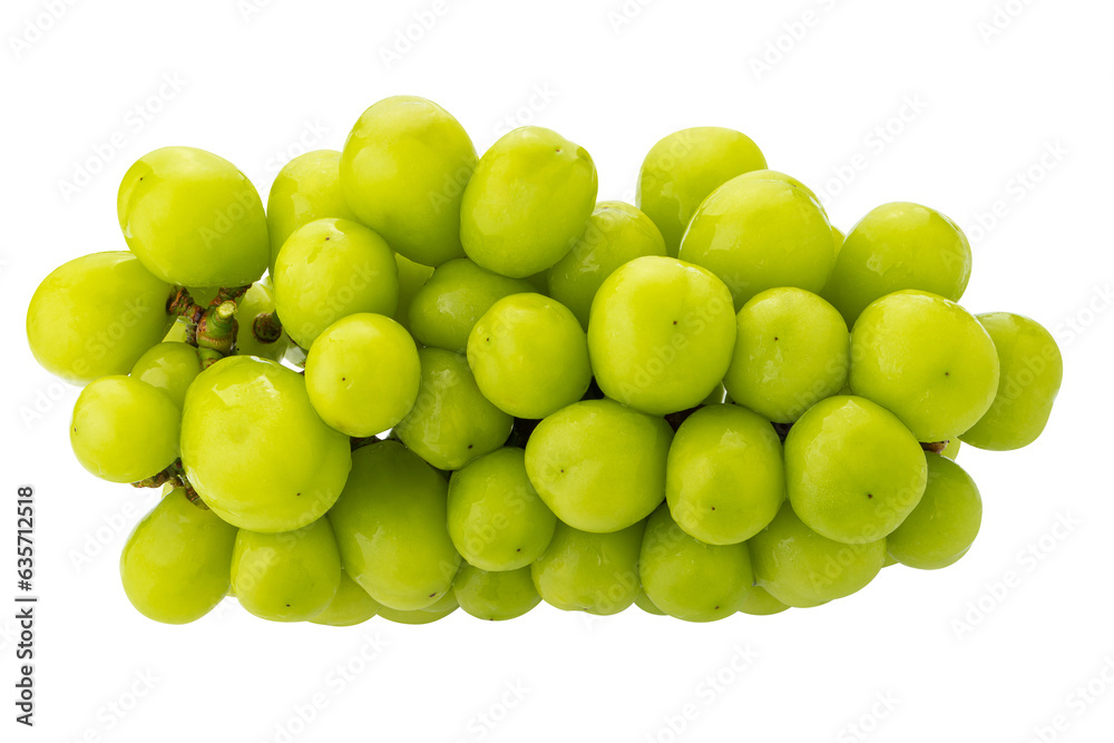 Sweet green grapes on a transparent background Sweet green grapes on a transparent background