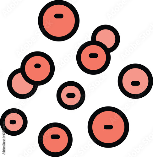 Baby vitamin icon outline vector. Infant care. Child health color flat
