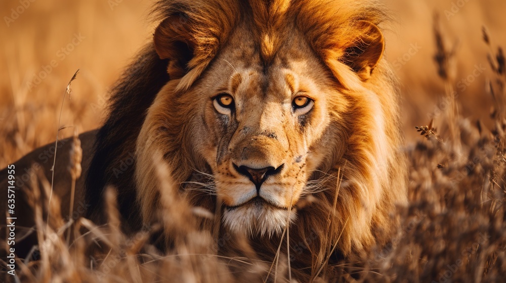 Fototapeta premium Lion in the forest.