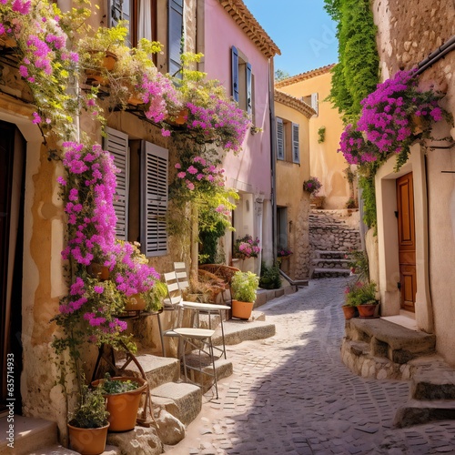 The charming Village of Provence France. Generative ai