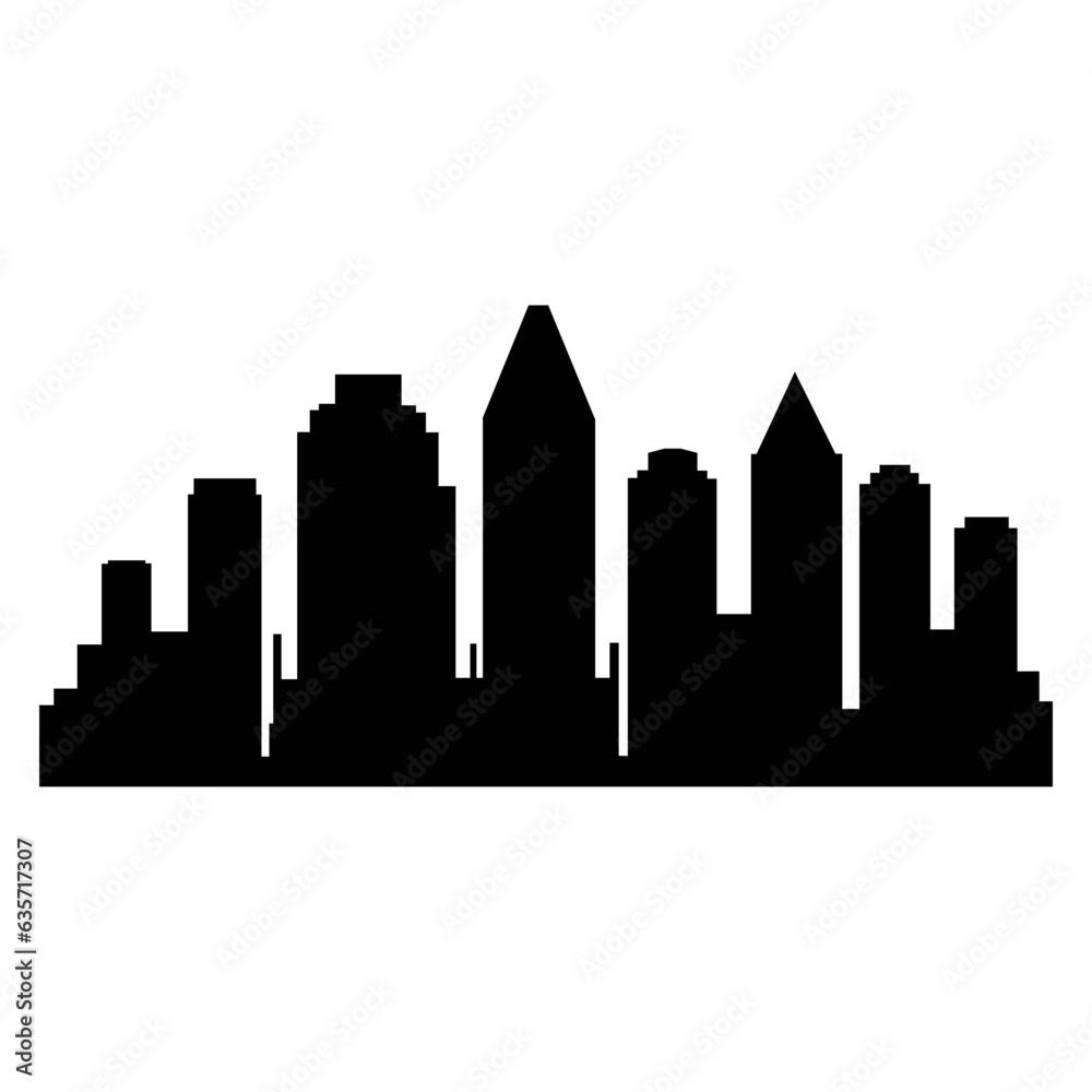 Naklejka premium City Building Silhouette