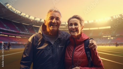 Older couple running in the morning very happy sport health habbits © FACTORY GRAPHICA 
