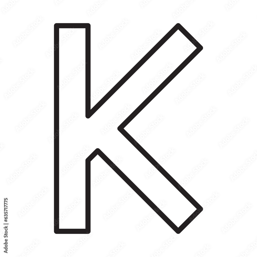 letter k icon design