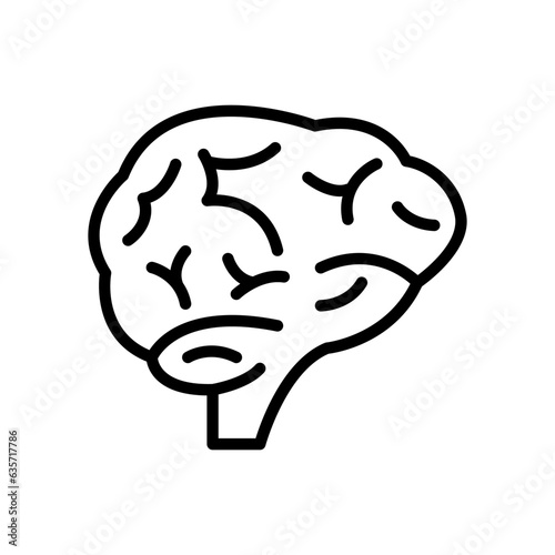Brain mind neuroscience vector icon