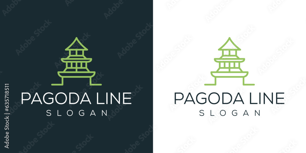 modern pagoda logo design ideas