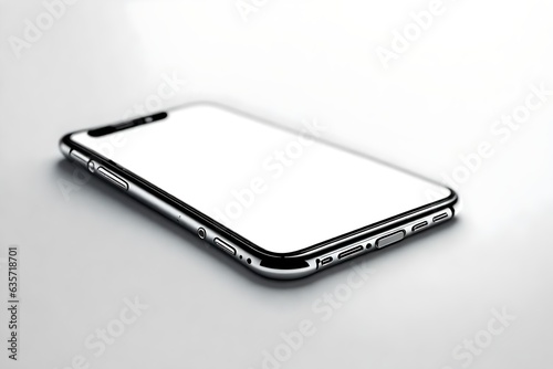 mobile phone on white mock up 