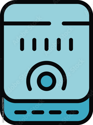 External powerbank icon outline vector. Power charger. Electric accumulator color flat