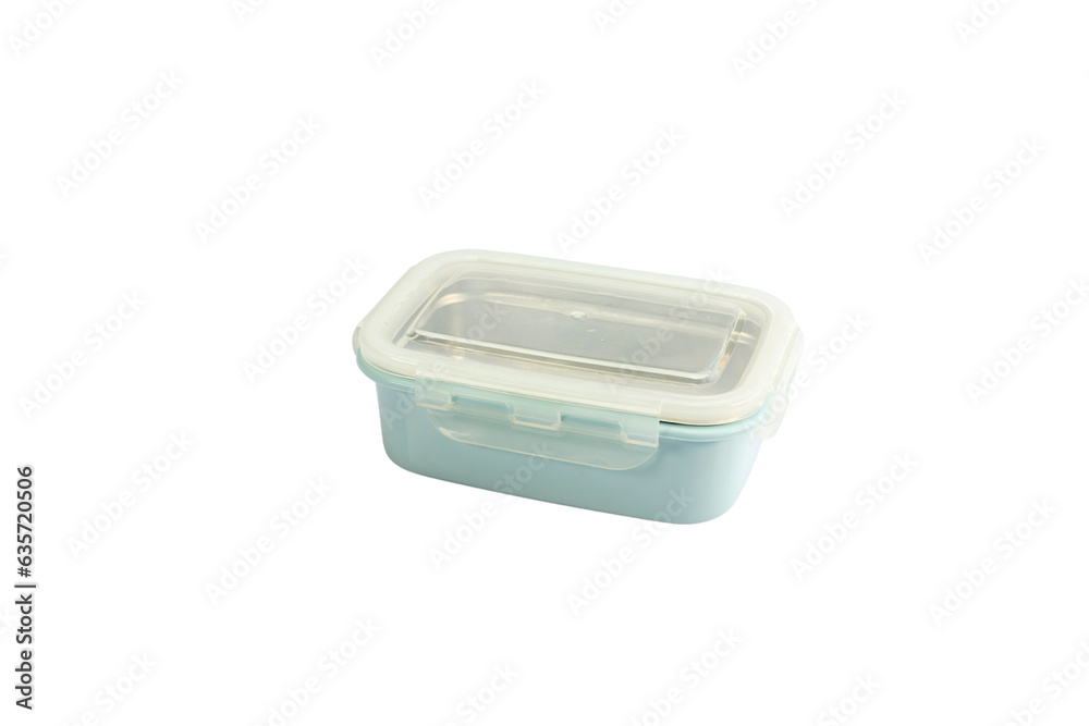 blue lunch box on wooden background blue lunch box on wooden background