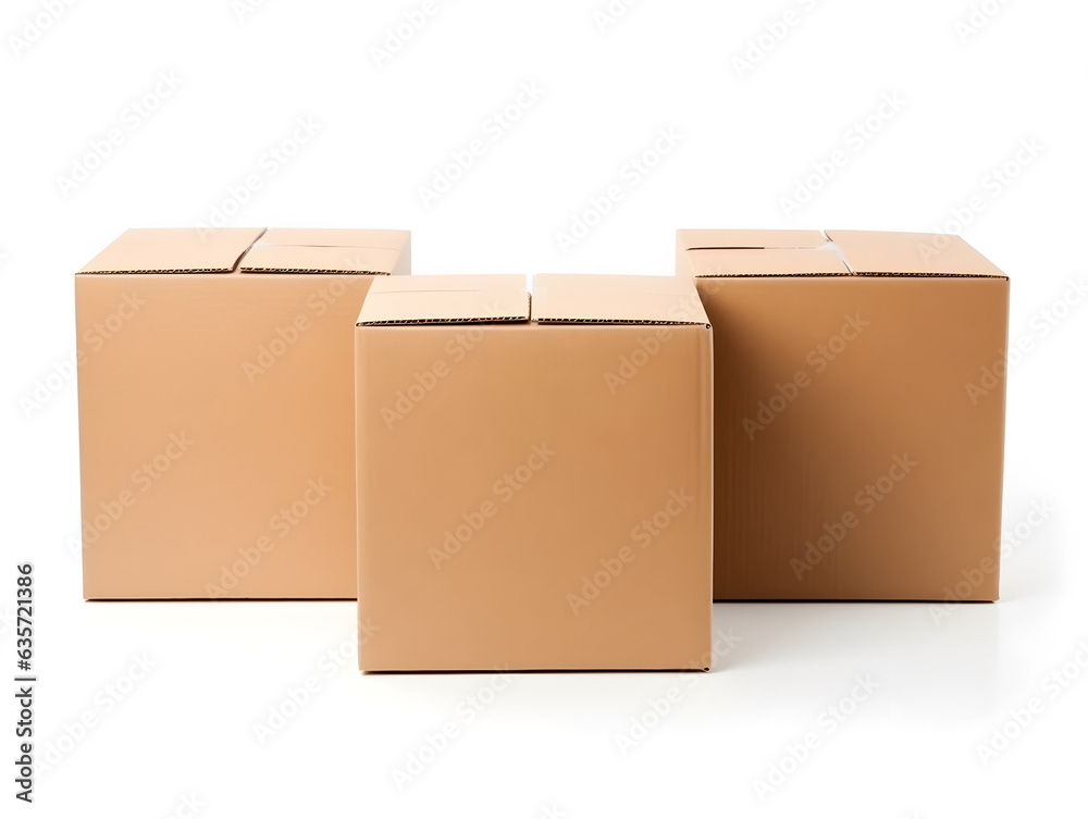 Empty Paper Box open on white background Empty Paper Box open on white background