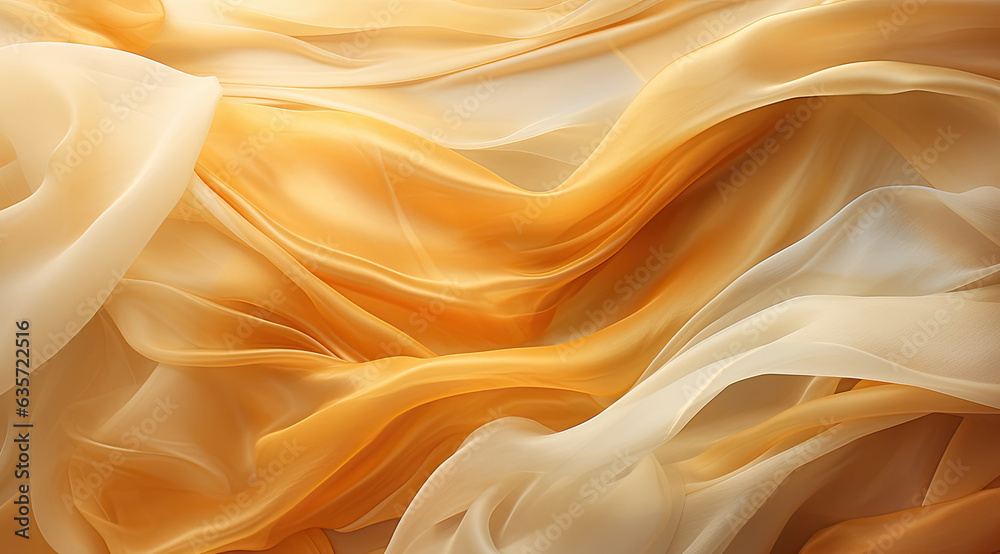 Fototapeta premium abstract orange silk background with some smooth lines in it created by generative AI technology.