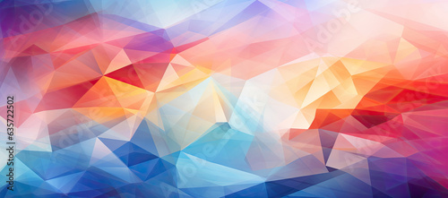 Abstract background with colorful triangles. Polygonal design. created by generative AI technology.