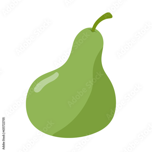 Bottle gourd flat icon vector illustration, green calabash vegetable isolated on white background, lagenaria siceraria vegetables
