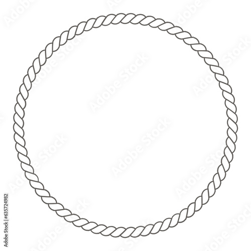 Rope circle frame illustration