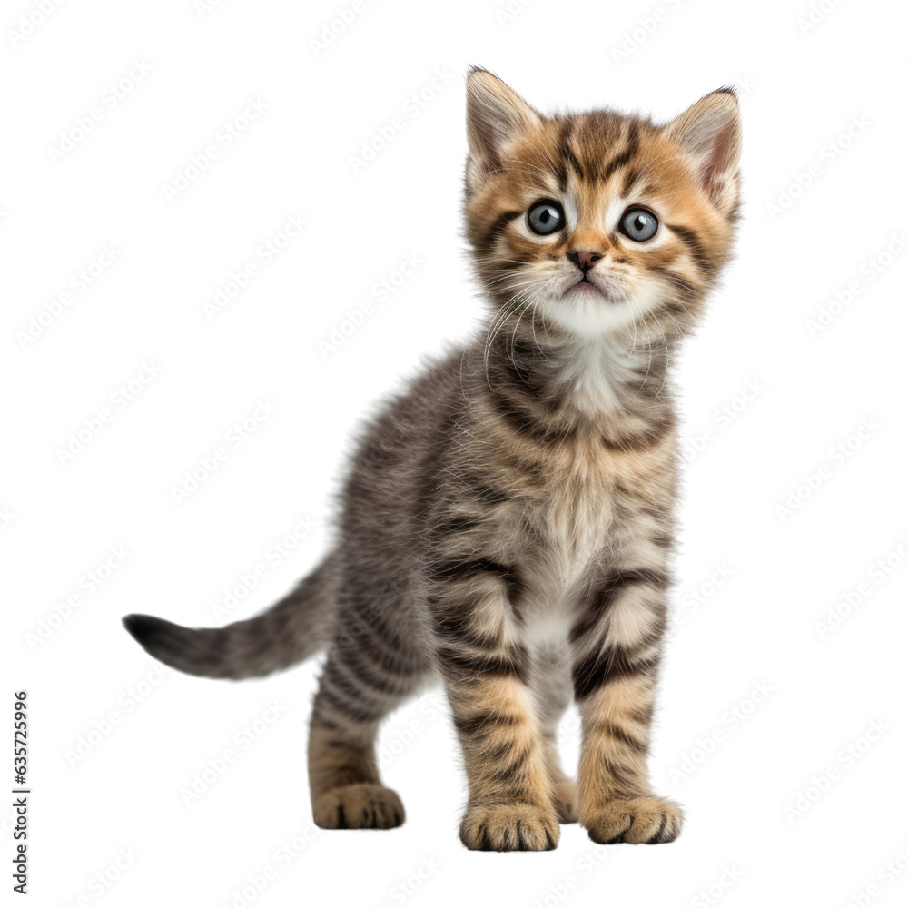 scottish fold cat isolated on transparent background cutout