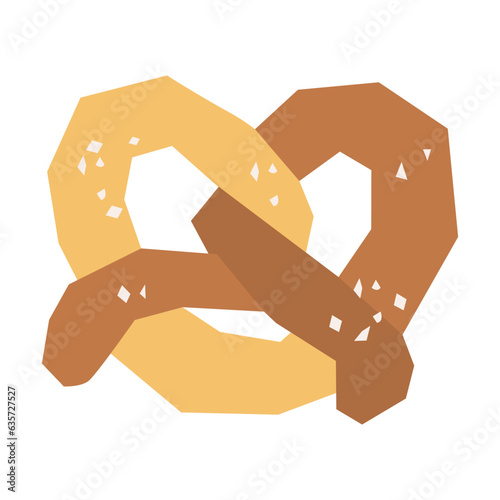 Pretzel flat illustration
