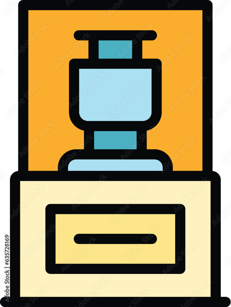Exhibit interior icon outline vector. Painting culture. Art gallery color flat Exhibit interior icon outline vector. Painting culture. Art gallery color flat