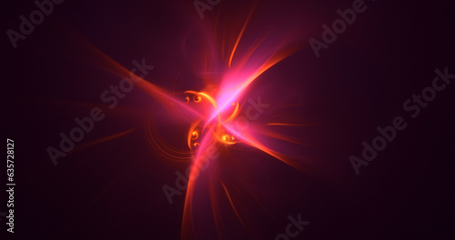 3D rendering abstract colorful fractal light background