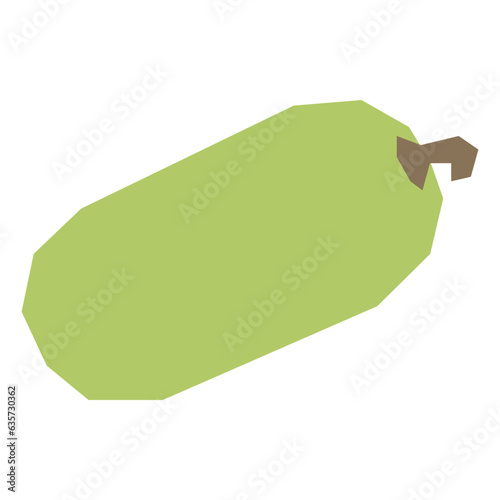 Wax gourd flat illustration