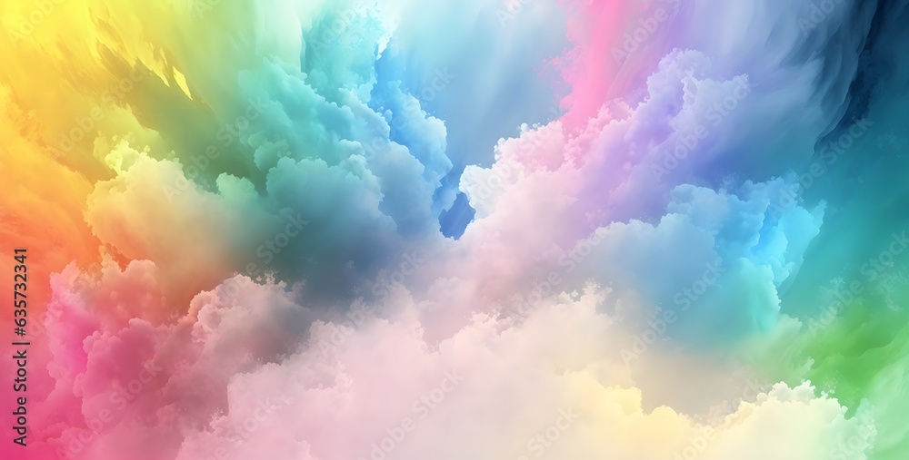Colorful cloud pigment ink paint, abstract background, art texture motion design