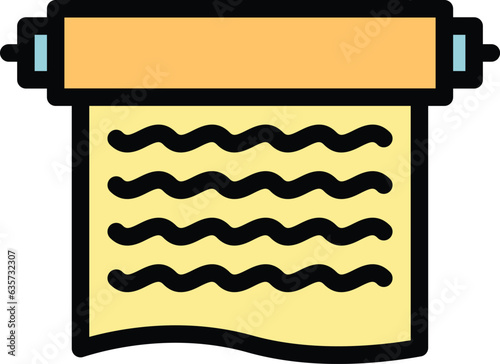 Paper speech icon outline vector. Rhetoric election. Oratory speach color flat