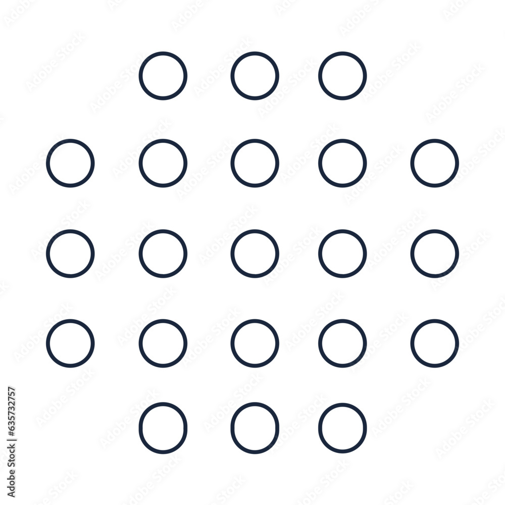 Outline circle pattern illustration