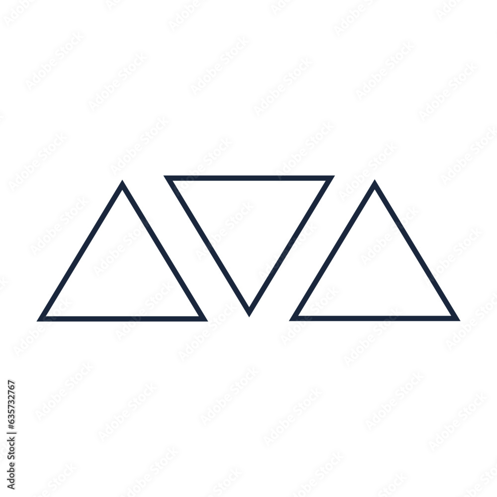 Triangle outline pattern illustration Triangle outline pattern illustration