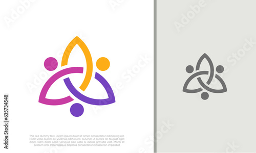 Global Community Logo Icon Elements Template. Community human Logo template vector. Community health care. Abstract Community logo	