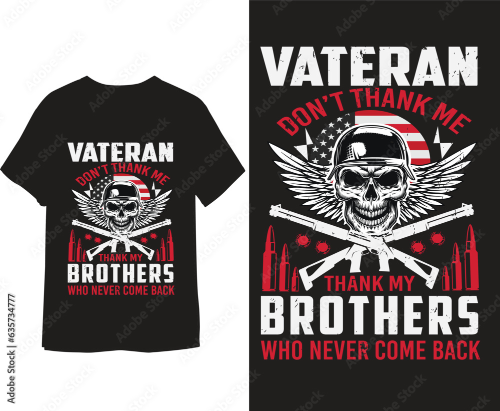 Fototapeta premium Vateran t shirt design,