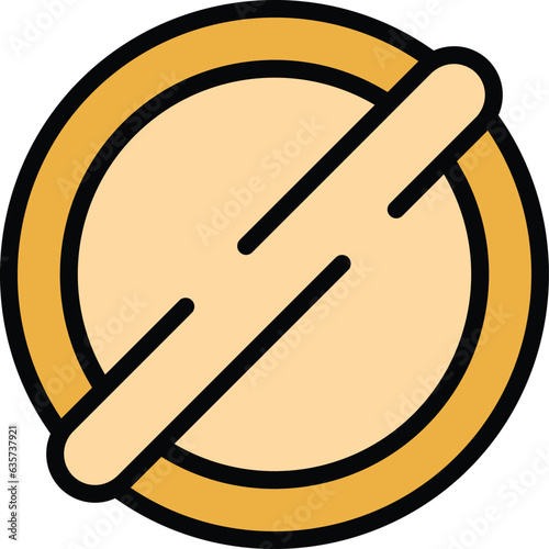 No sex education icon outline vector. Sexual health. Teacher advice color flat