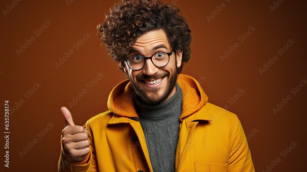 Naklejka premium smiling african american man pointing with finger at camera isolated on background