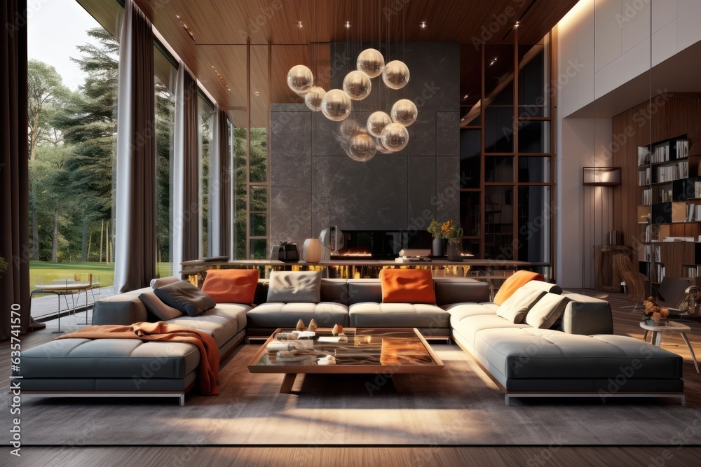 Modern living room showcasing a chic sofa close-up, sleek design, and hardwood floors. Modern living room showcasing a chic sofa close-up, sleek design, and hardwood floors.