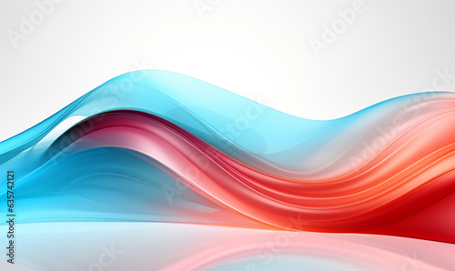 Colourful abstract wave in white background with gradient shapes. Dynamic abstract composition illustration. Design element for web banners, posters and flyer.