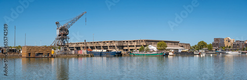 Panoramic View of the old Submarine Bunker in Bordeaux, 