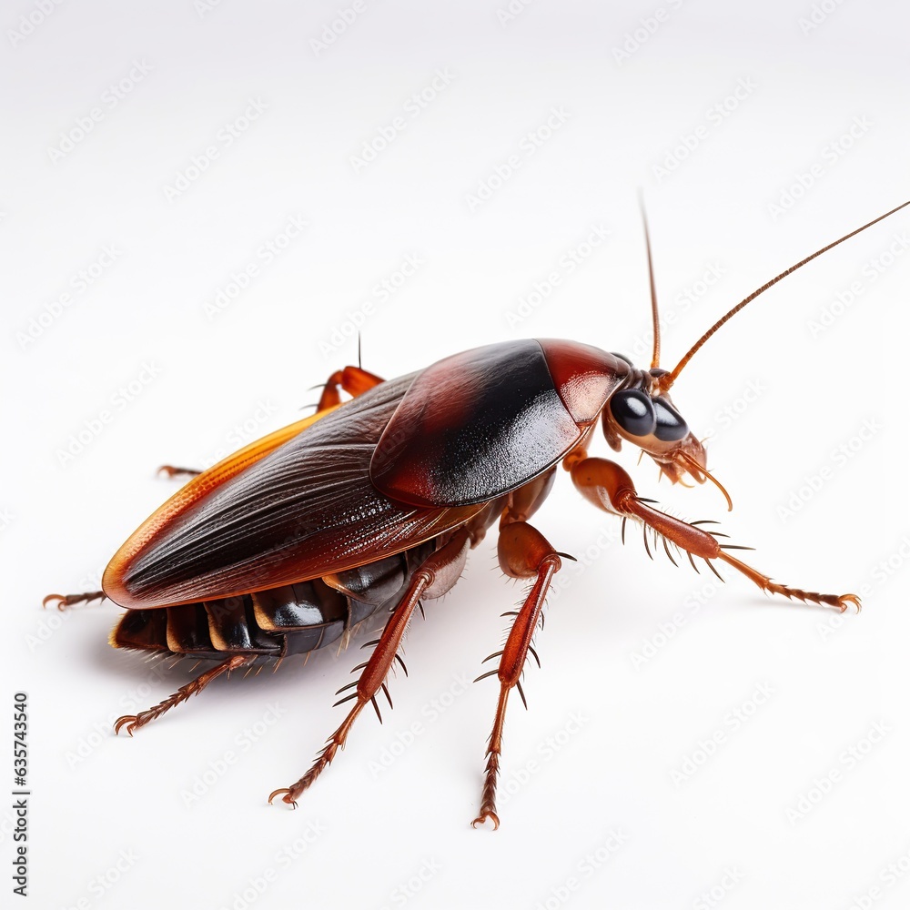A cockroach in zoo style white background A cockroach in zoo style white background